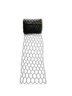 Chicken Wire Ribbon Roll 4 Inches Wide Hexagonal Mesh Black Crafting & Floral De